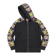 Supreme Begränsad upplaga Skulls Zip Up Hoodie Svart Black, Herr