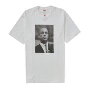 Supreme Malcolm X Grafisk T-shirt Begränsad Upplaga White, Herr