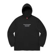 Supreme Bästa huva långärmad topp svart Black, Herr