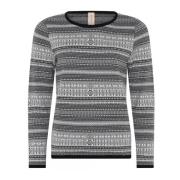 Skovhuus Mini Jaquard Pullover Bluser Svart Multicolor, Dam