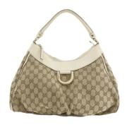 Gucci Vintage Pre-owned Canvas axelremsvskor Brown, Dam