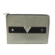 Louis Vuitton Vintage Pre-owned Laeder kuvertvskor Gray, Dam