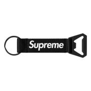 Supreme Svart Webbing Nyckelring Flasköppnare Black, Unisex