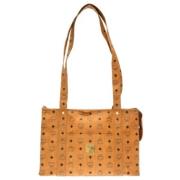 MCM Pre-owned Pre-owned Tyg totevskor Brown, Dam