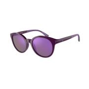 Emporio Armani Viola Acetat Solglasögon för Kvinnor Purple, Dam