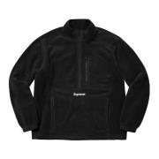 Supreme Begränsad upplaga Half Zip Pullover Svart Black, Herr