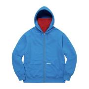 Supreme Begränsad upplaga Dubbel huva Facemask Zip Up Hoodie Blue, Her...