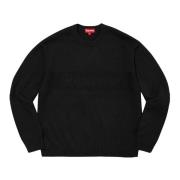 Supreme Begränsad upplaga Tonal Paneled Sweater Svart Black, Herr