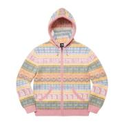 Supreme Begränsad upplaga Rosa Zip Up Hoodie Multicolor, Herr