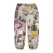 Supreme 90-talsinspirerade Grafiska Sweatpants Multicolor, Herr