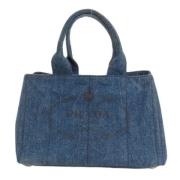 Prada Vintage Pre-owned Denim totevskor Blue, Dam