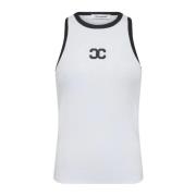 Co'Couture Vit Tanktop med Svarta Detaljer White, Dam