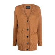 Roberto Collina Stilfull Cardigan för Kvinnor Brown, Dam