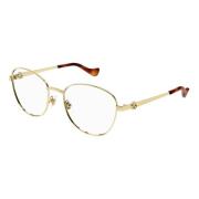 Gucci Guld Havana Glasögonbågar Yellow, Unisex