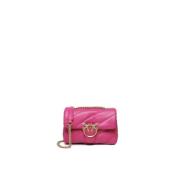 Pinko Love Bag Puff i Fuchsia Sheepskin Pink, Dam