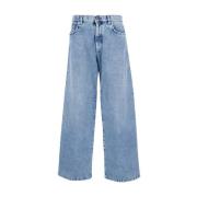 Versace Blå Denim Wide Leg Jeans Blue, Herr