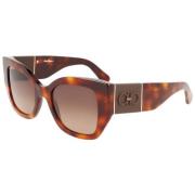 Salvatore Ferragamo Brun Acetat Solglasögon för Kvinnor Brown, Dam