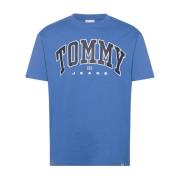 Tommy Jeans Tryckt bomull T-shirt - Blå Blue, Herr