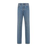 Gucci Blå Straight Denim Byxor Blue, Dam