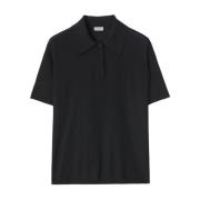 Burberry Svart kortärmad polotröja Black, Herr