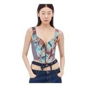 Vivienne Westwood Mesh Panel Corset Top Multicolor, Dam