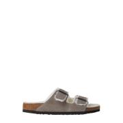 Birkenstock Skaparem fodrade tvåbands sandaler Gray, Herr