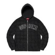 Supreme Begränsad upplaga Patchwork Zip Up Hoodie Black, Herr