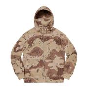 Supreme Begränsad upplaga Facemask Zip Up Hoodie Brown, Herr