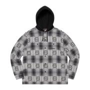 Supreme Begränsad Upplaga Shadow Plaid Hoodie Svart Black, Herr