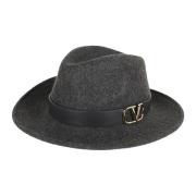 Valentino Garavani VLogo Signature Lapin Kalvskinn Hatt Black, Dam