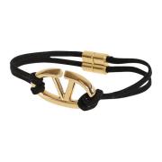 Valentino Garavani Vlogo The Bold Edition Rope Armband Black, Dam