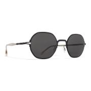 Mykita Svart/Mörkgrå Solglasögon Santana Black, Unisex