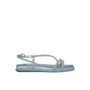 Alma EN Pena Glitter Flat Sandal Blue, Dam