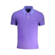 La Martina Lila Bomull Polo Skjorta med Brodyr Purple, Herr