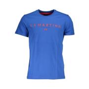 La Martina Snygg Logo T-shirt Blå Blue, Herr