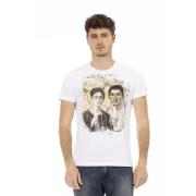 Trussardi Elegant vit rund hals T-shirt White, Herr