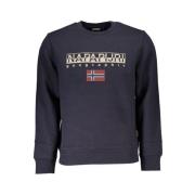 Napapijri Blå Fleece Sweatshirt Blue, Herr