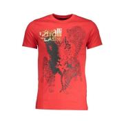 Cavalli Class Tryckt Logotyp T-shirt Red, Herr