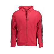 Cavalli Class Stiligt Rosa Hoodie med Kontrastdetaljer Red, Herr