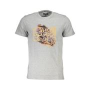 Cavalli Class Tryckt Logot-shirt Kortärmad Rund Hals Gray, Herr