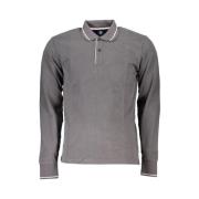 North Sails Elegant grå långärmad polo Gray, Herr