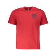 North Sails Tryck Logo Rund Hals T-shirt Red, Herr