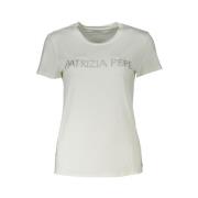 Patrizia Pepe Glittrande kortärmad T-shirt glamour White, Dam