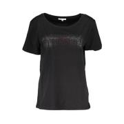 Patrizia Pepe Elegant kortärmad T-shirt Black, Dam