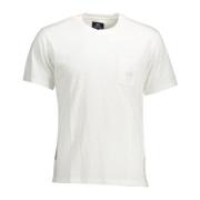 La Martina Broderad vit bomull T-shirt White, Herr