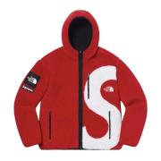 Supreme Begränsad upplaga Logo Hooded Fleece Jacket Red, Herr