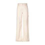 Isabel Marant Klassiska High-Waist Wide Leg Jeans Beige, Dam