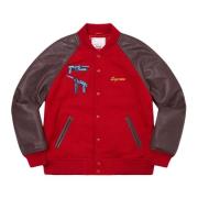 Supreme Begränsad upplaga Aeon Flux Varsity Jacket Red, Herr