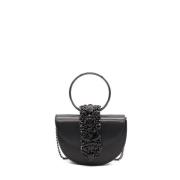 ALMA EN PENA Måne Flap Clutch Väska Black, Dam