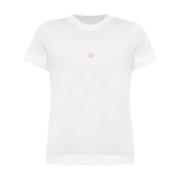 Givenchy Vit Bomull T-shirt med 4G Logo White, Dam